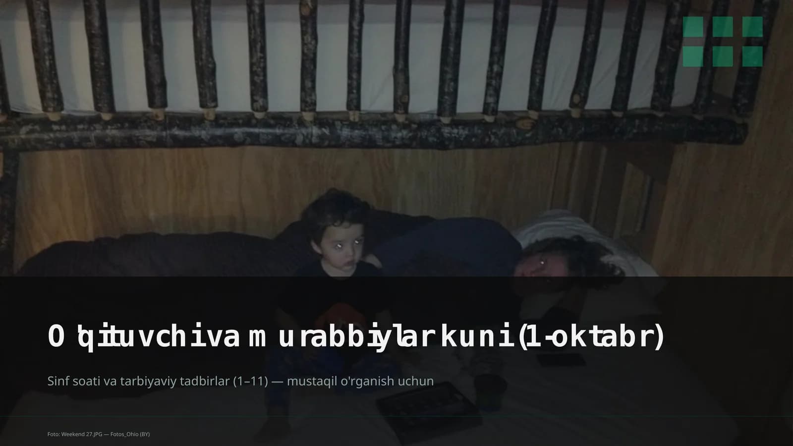 O'qituvchi va murabbiylar kuni (1-oktabr)