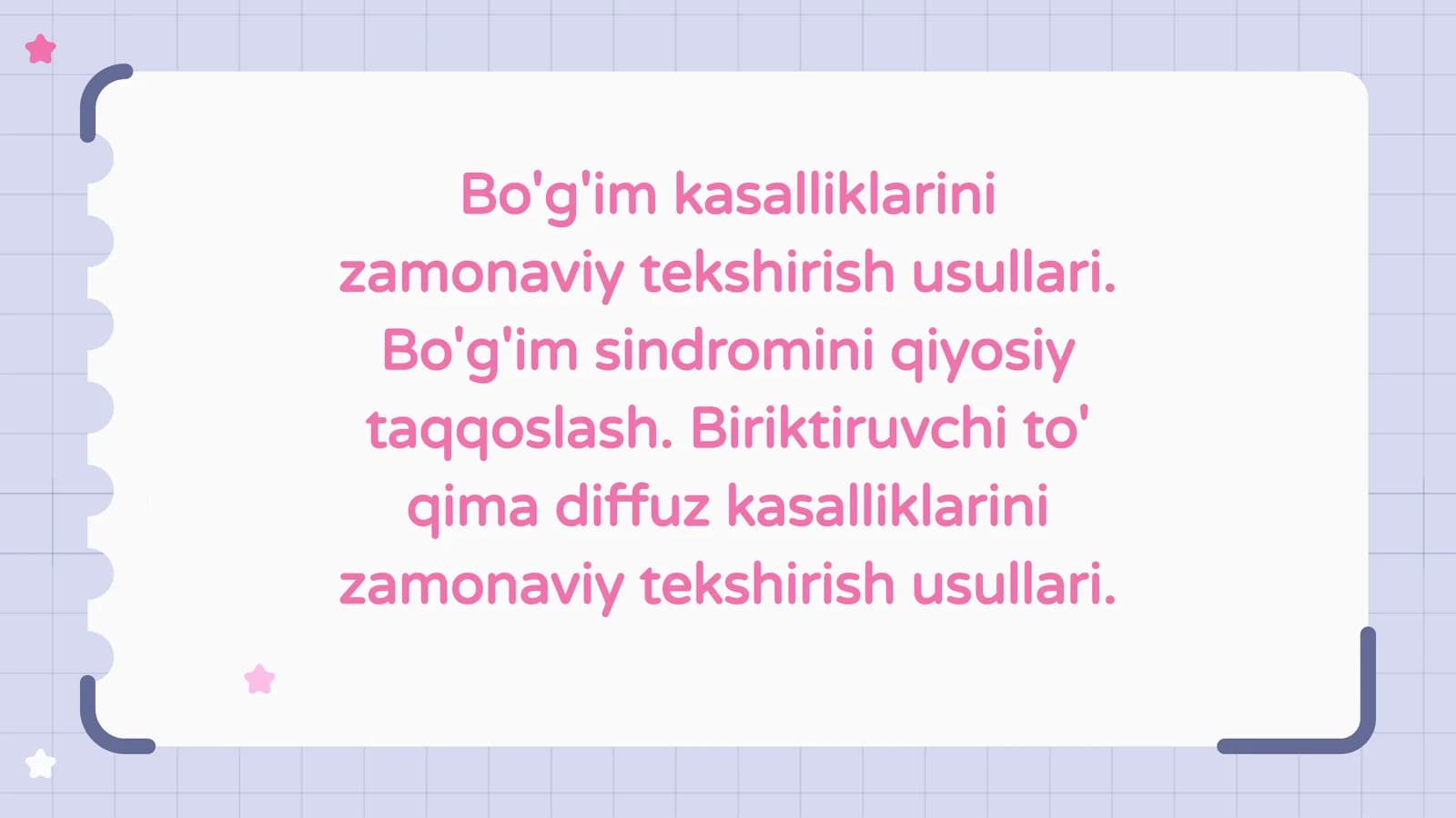 Bo'g'im kasalliklarini zamonaviy diagnostika usullari