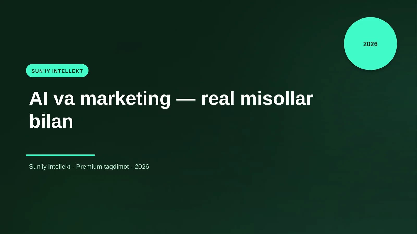 AI va marketing — real misollar bilan