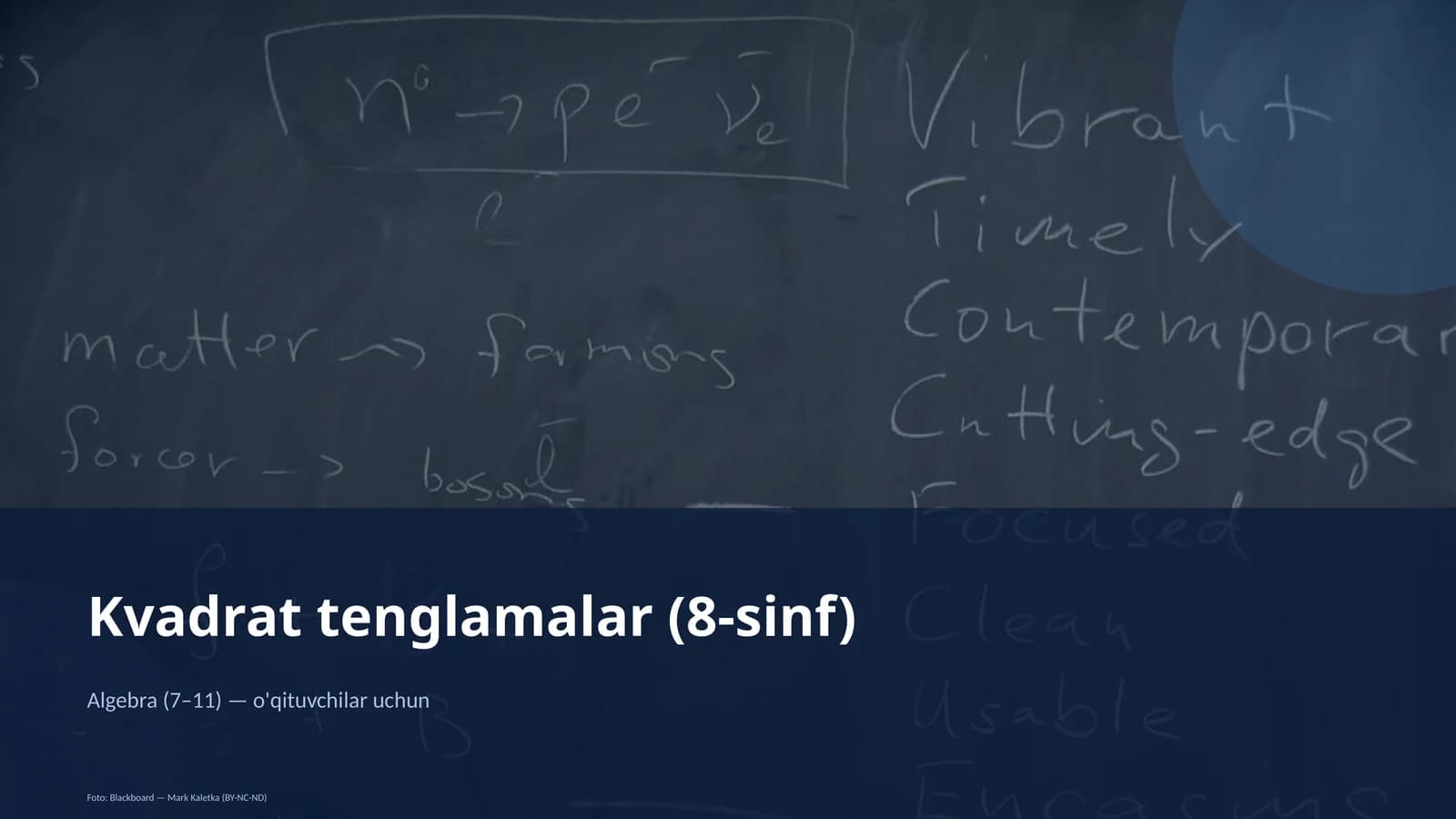 Kvadrat tenglamalar