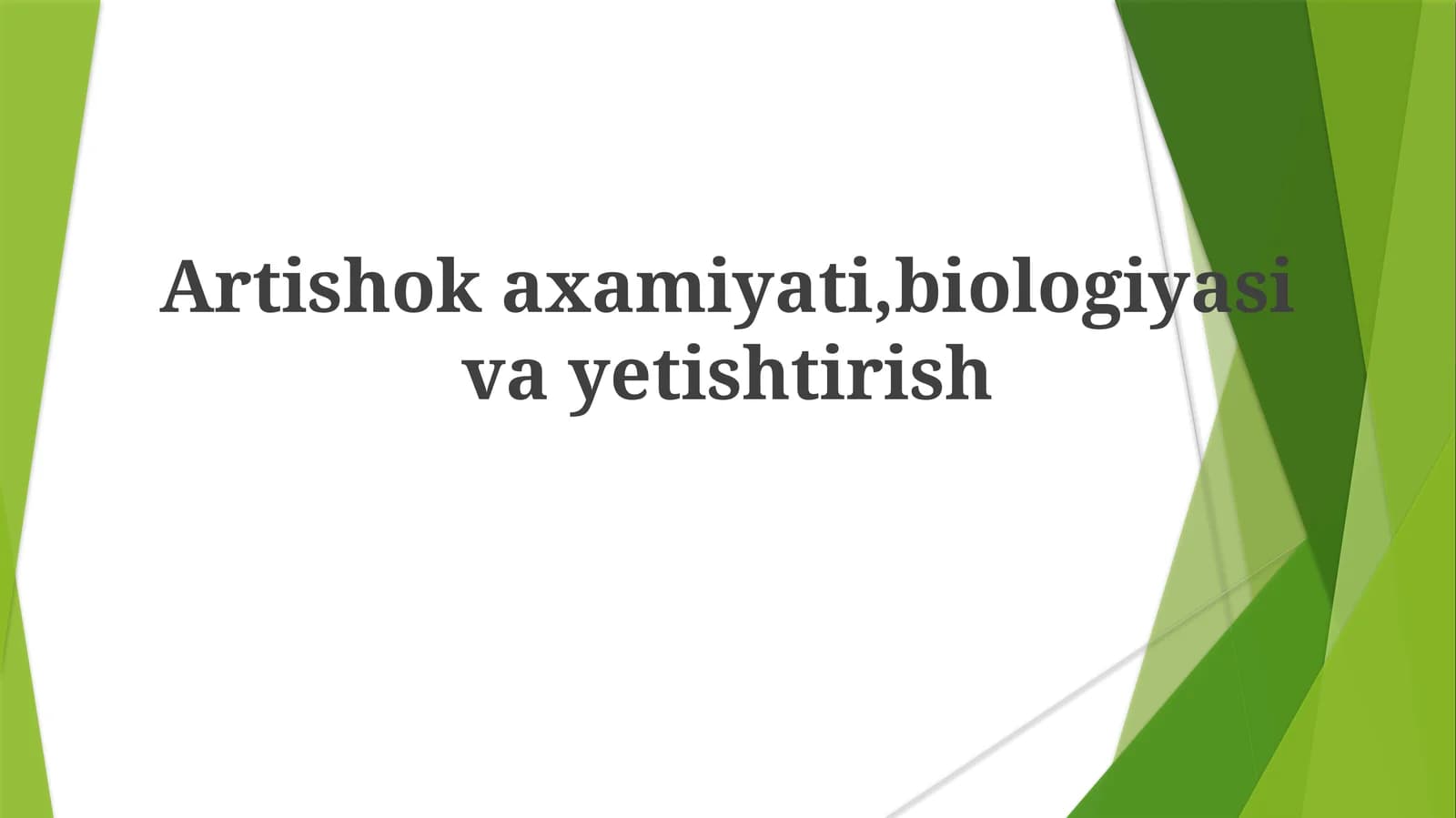 Artishokaxamiyati, biologiyasi