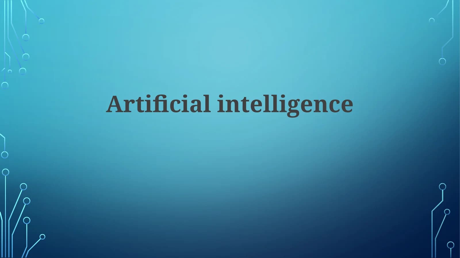 What is Artificial Intelligence?