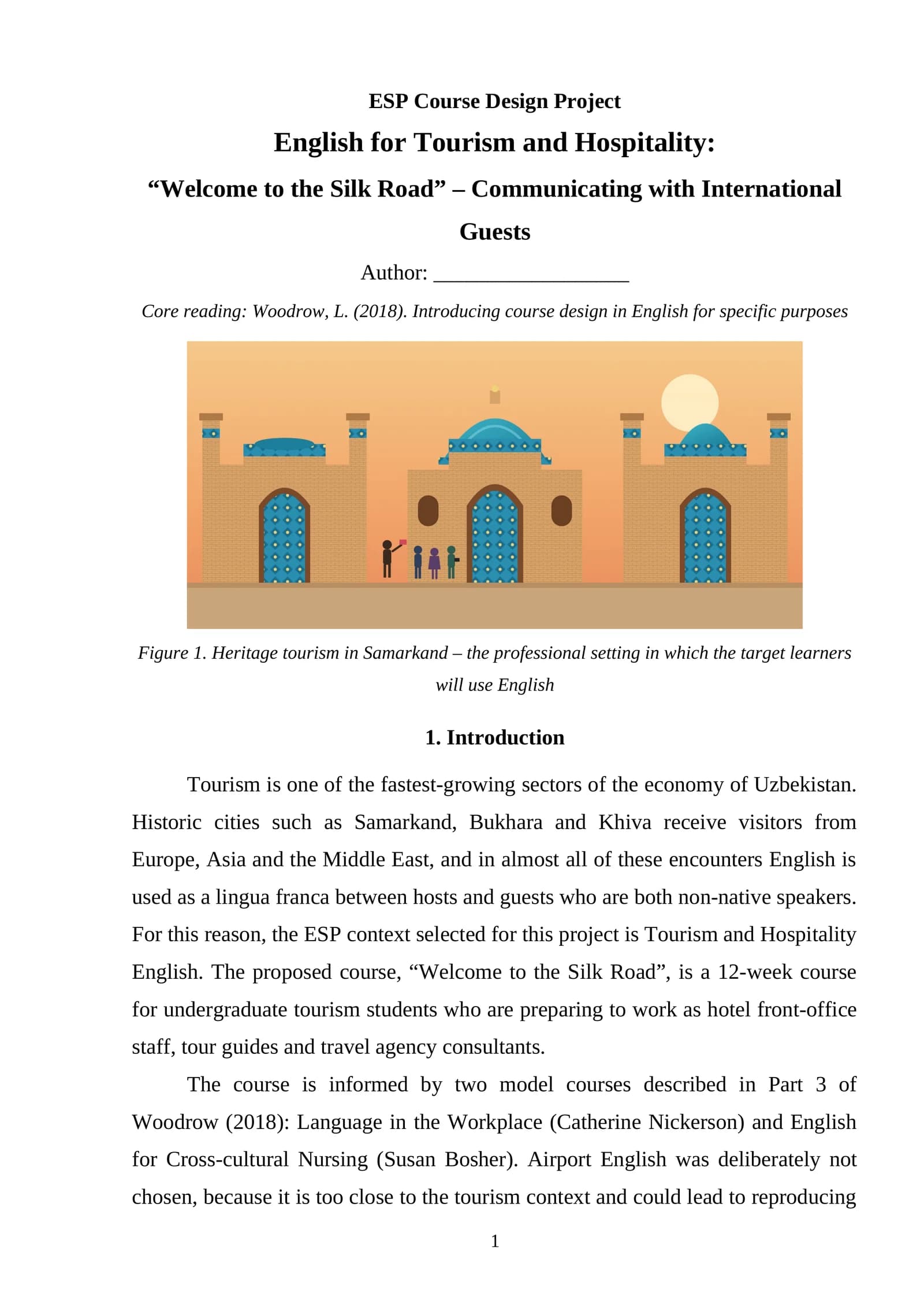 English for Tourism and Hospitality: “Welcome to the Silk Road” – Communicating with International Guests