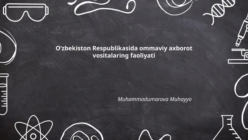 Oʻzbekiston Respublikasida ommaviy axborot vositalaring faoliyati