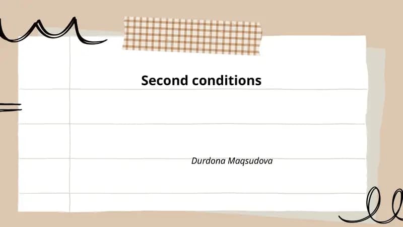 Second conditions