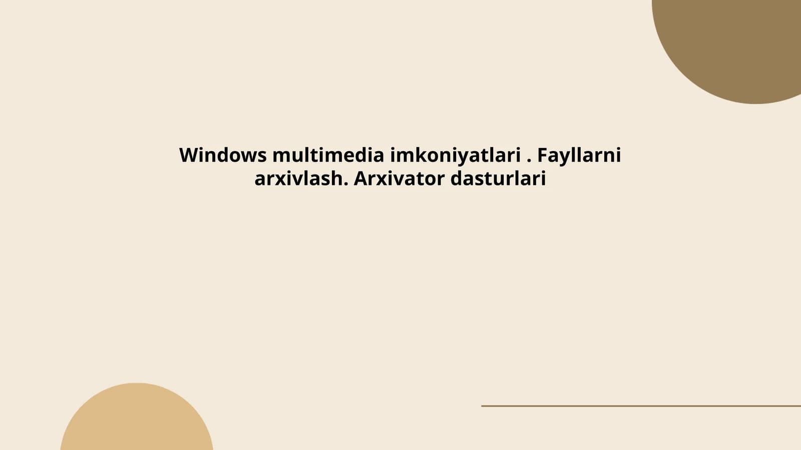 Windows multimedia imkoniyatlari