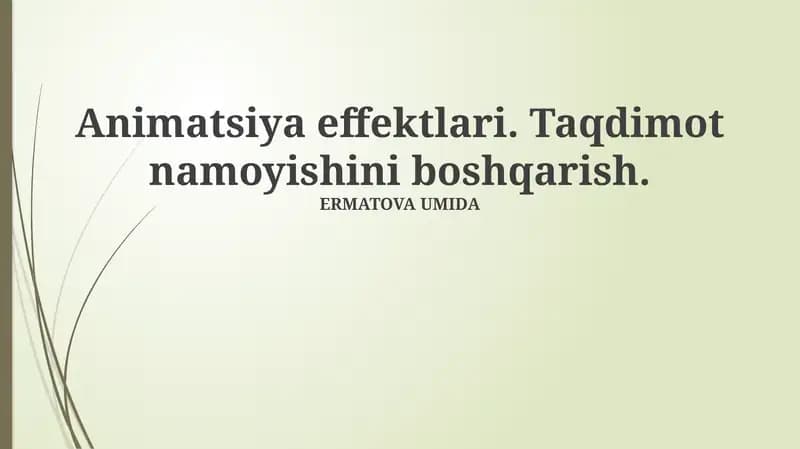 Animatsiya effektlari