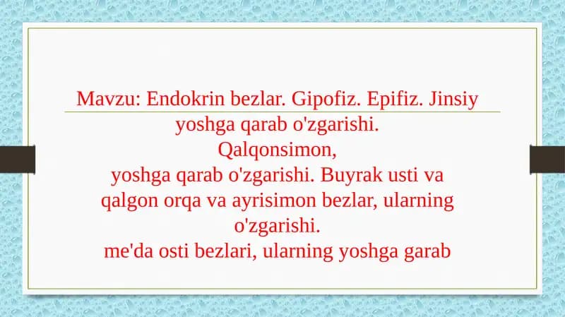Endokrin bezlari