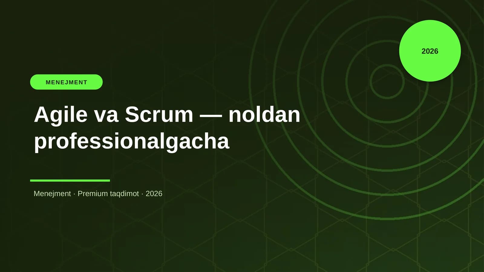Agile va Scrum — noldan professionalgacha