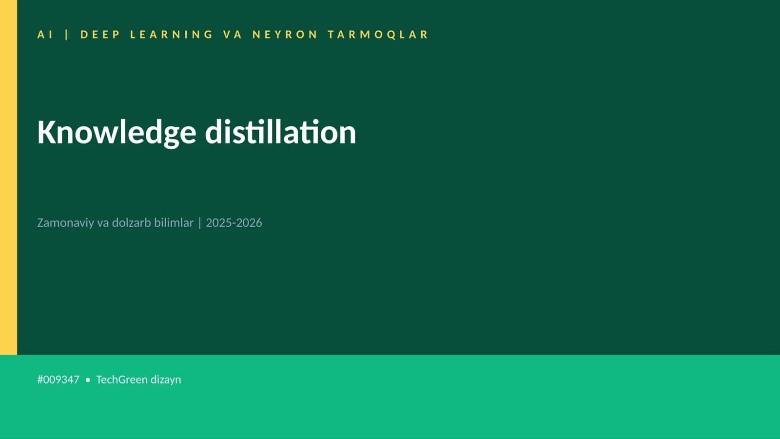 AI | DEEP LEARNING VA NEYRON TARMOQLAR