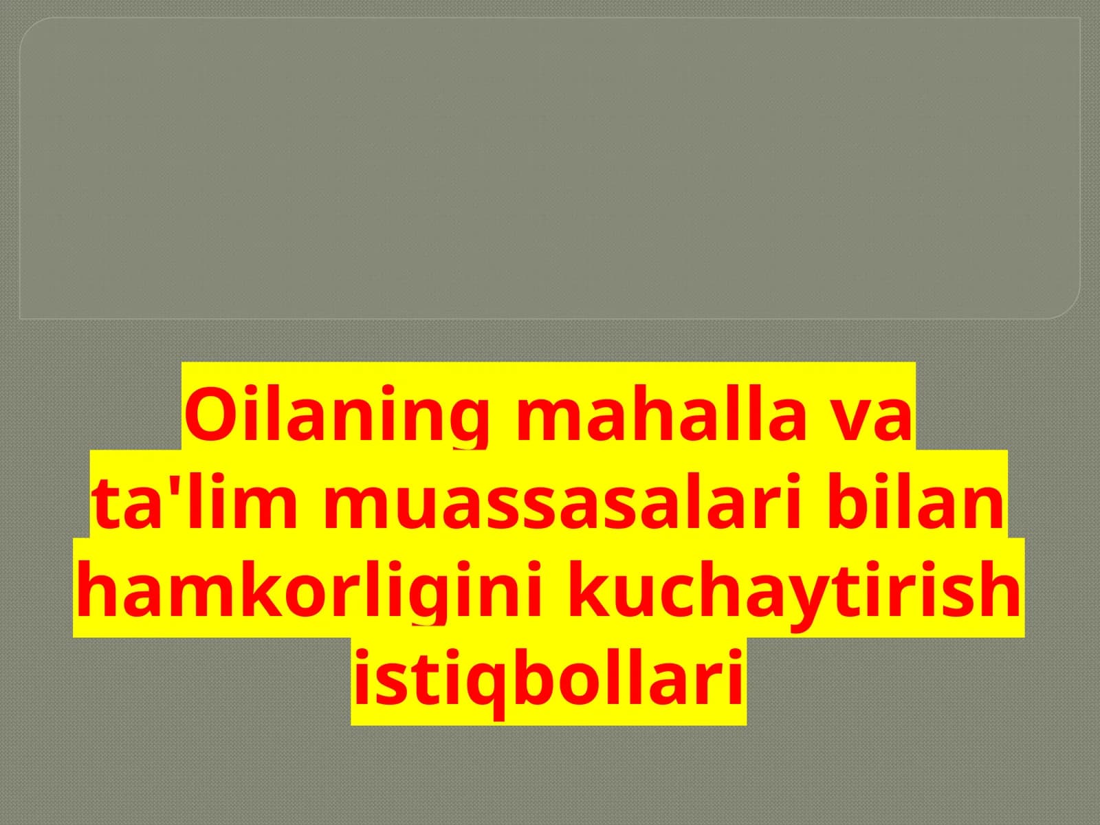 Tarbiyaviy ishlar