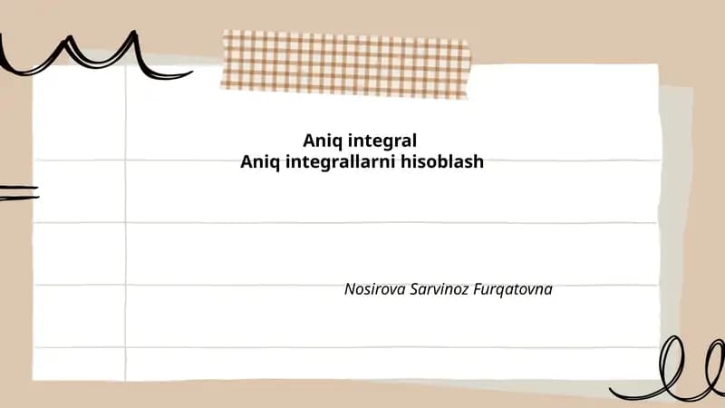 Aniq integral