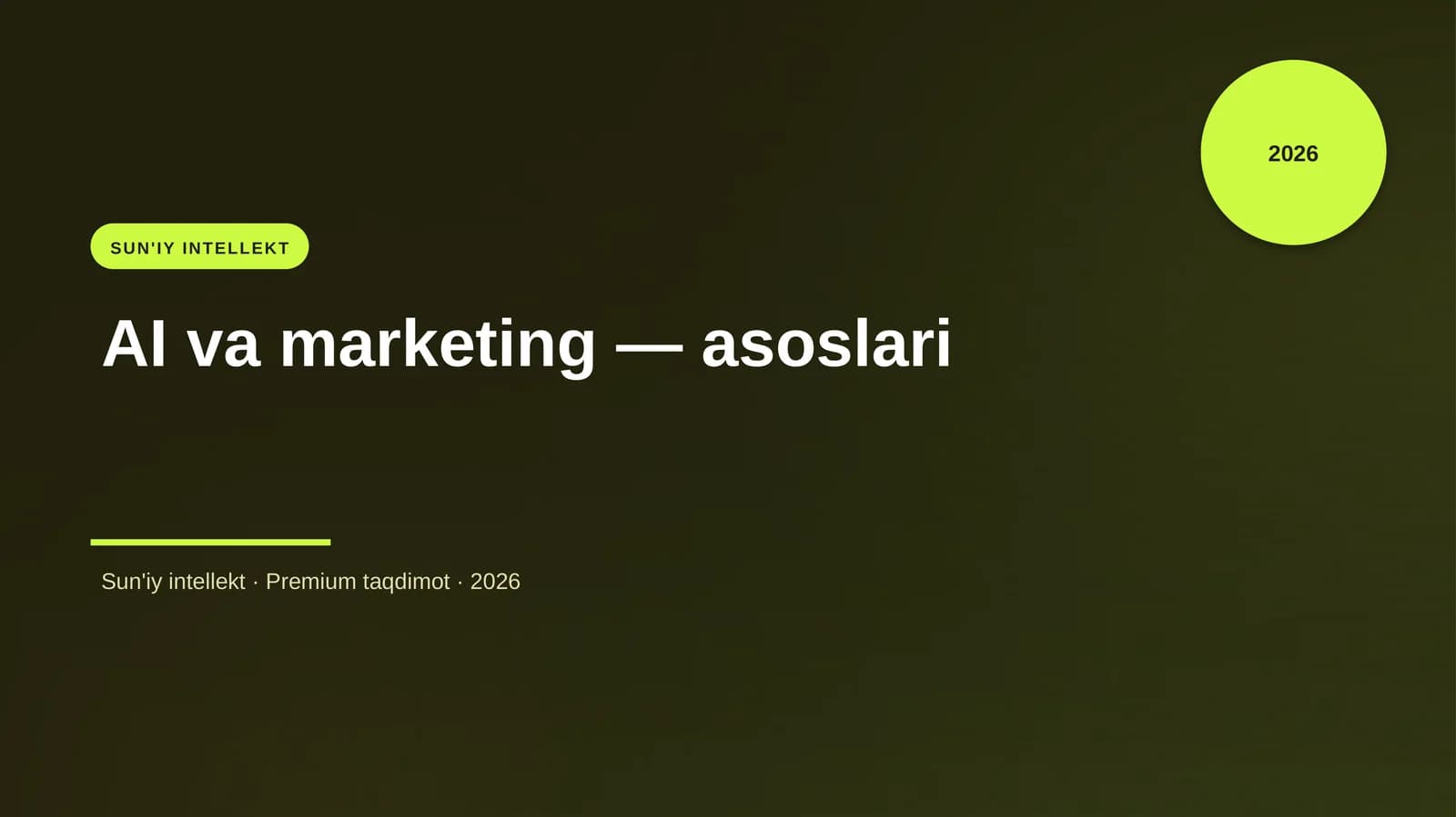 AI va marketing — asoslari