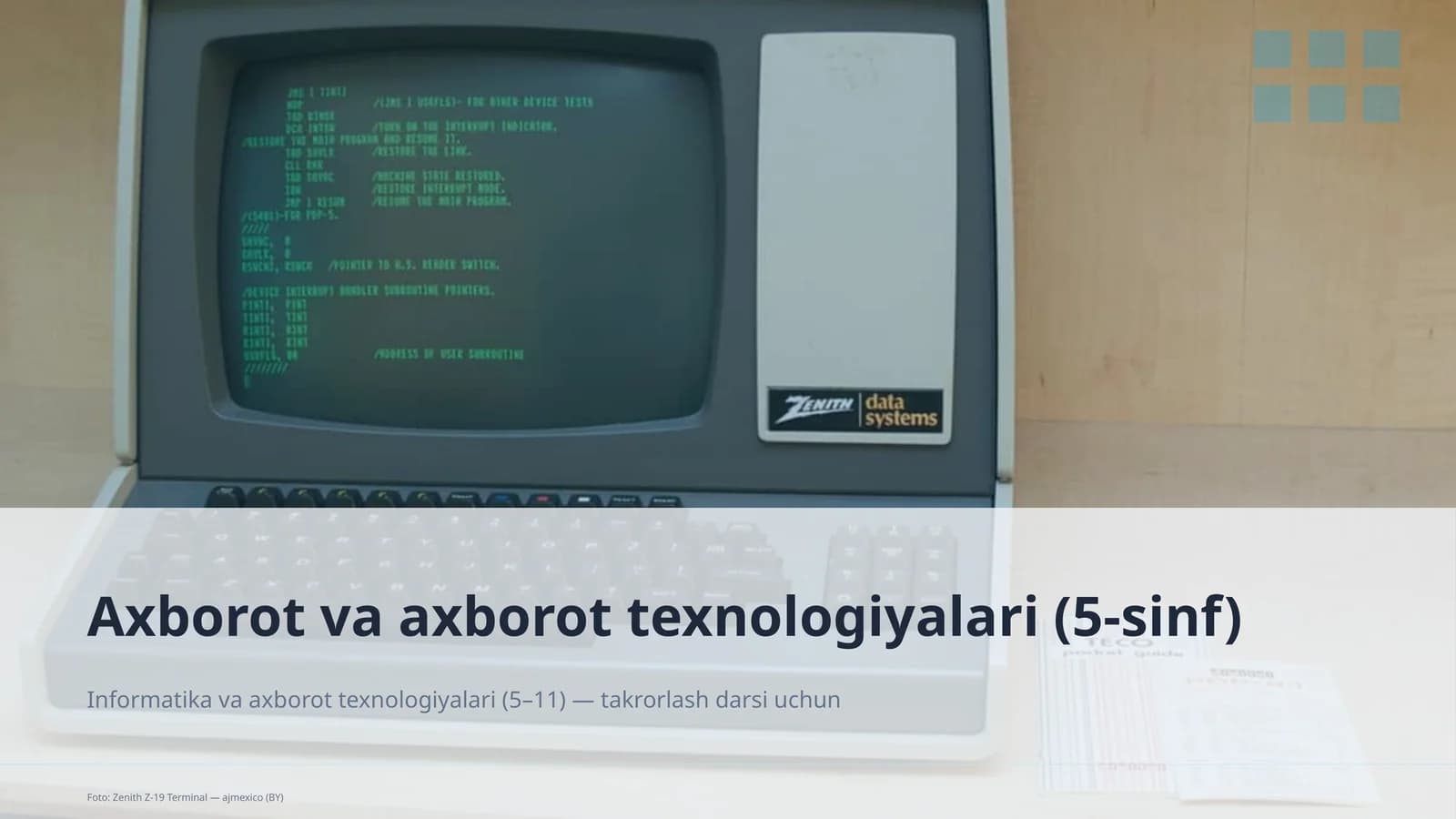 Axborot va axborot texnologiyalari (5-sinf)