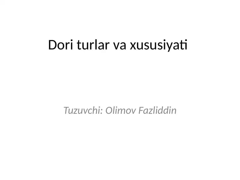 Farmatsevtika va tibbiyot