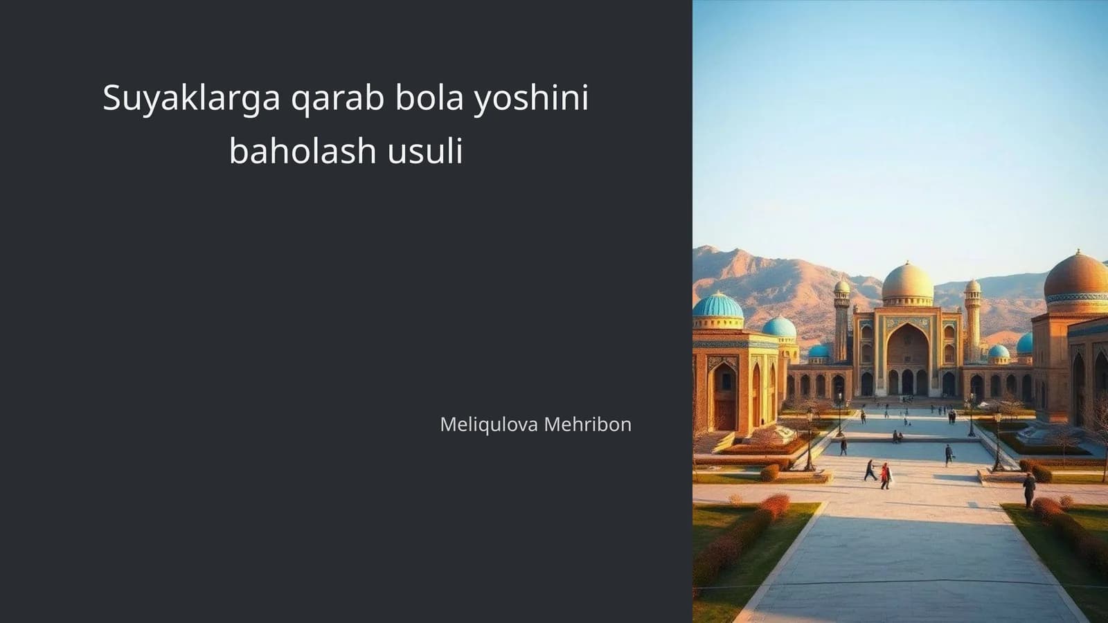 Suyaklarga qarab bola yoshini baholash usuli
