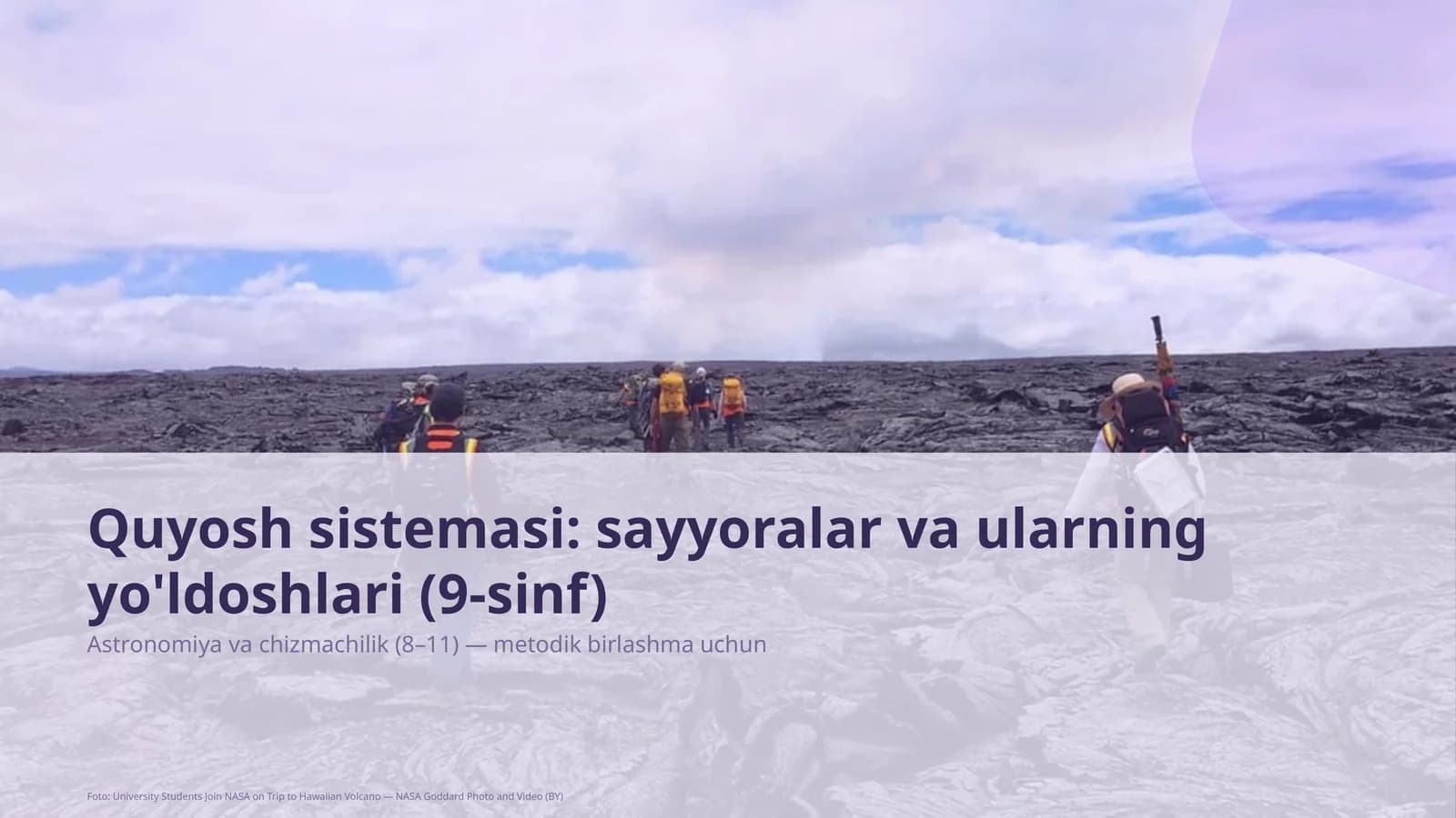 Quyosh sistemasi: sayyoralar va ularning yo'ldoshlari (9-sinf)