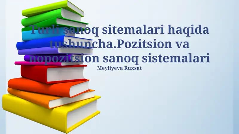 O'rinli Son Sistemalari