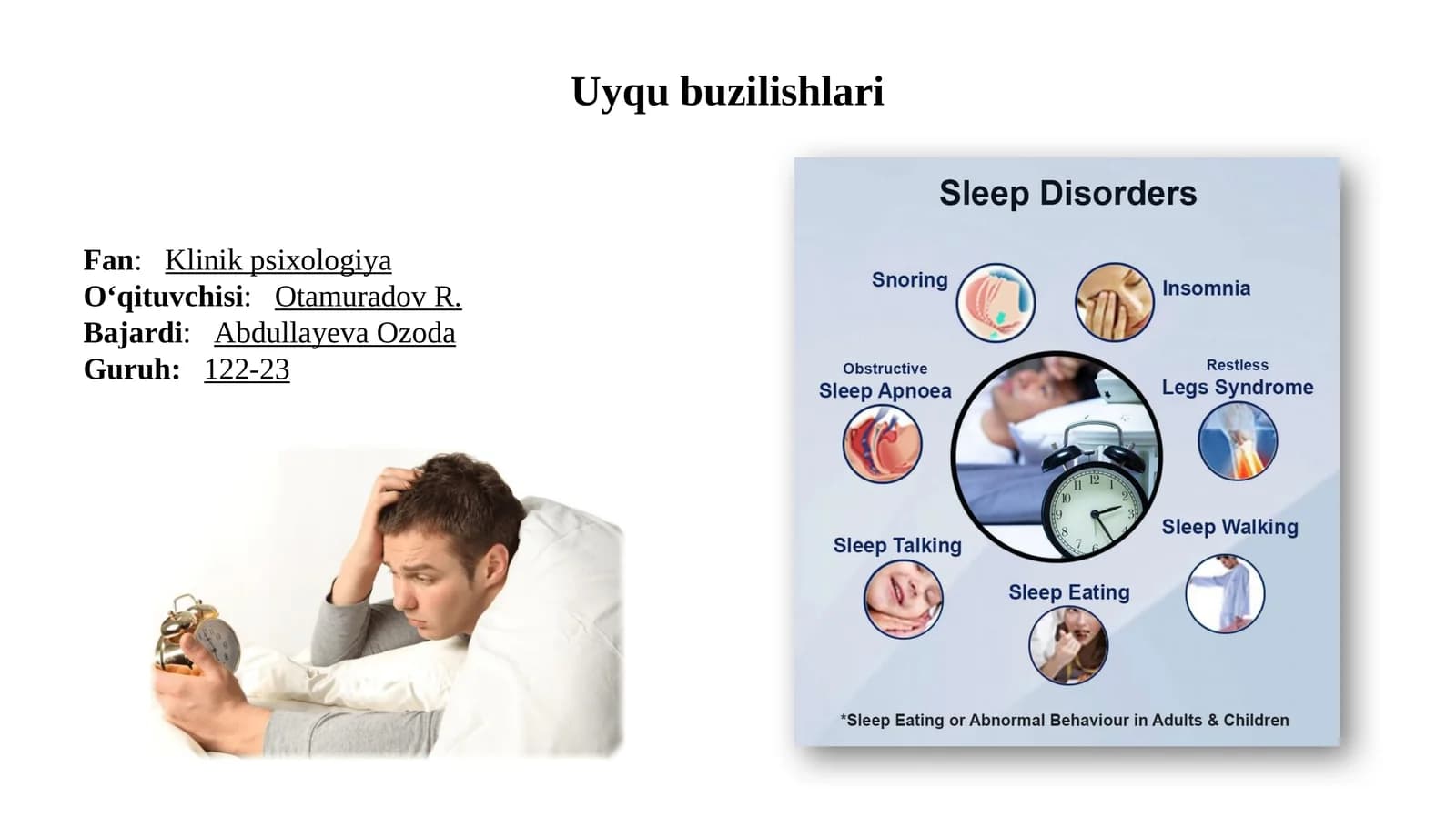 Uyqu buzilishlari