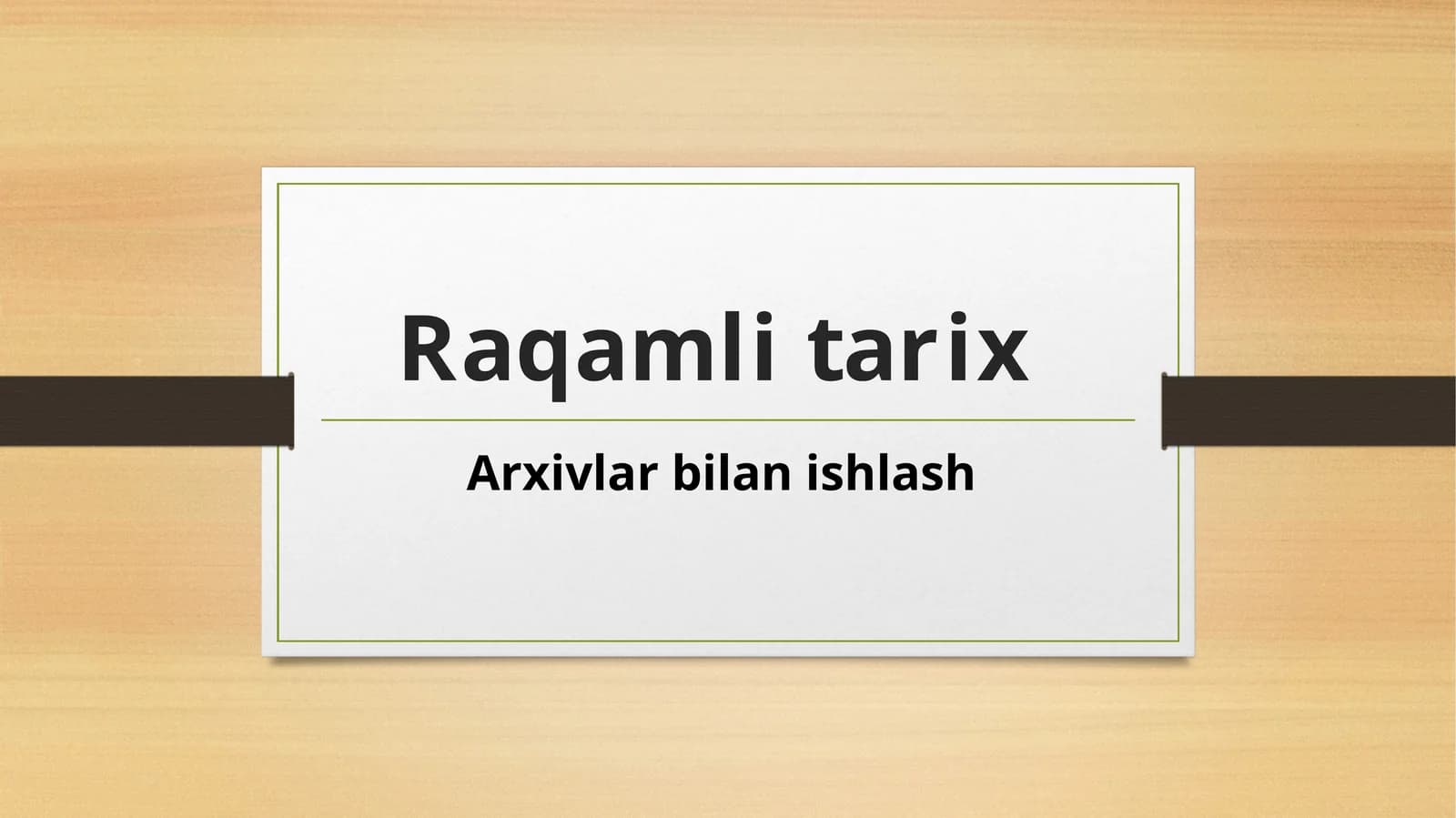 Arxivlar bilan ishlash