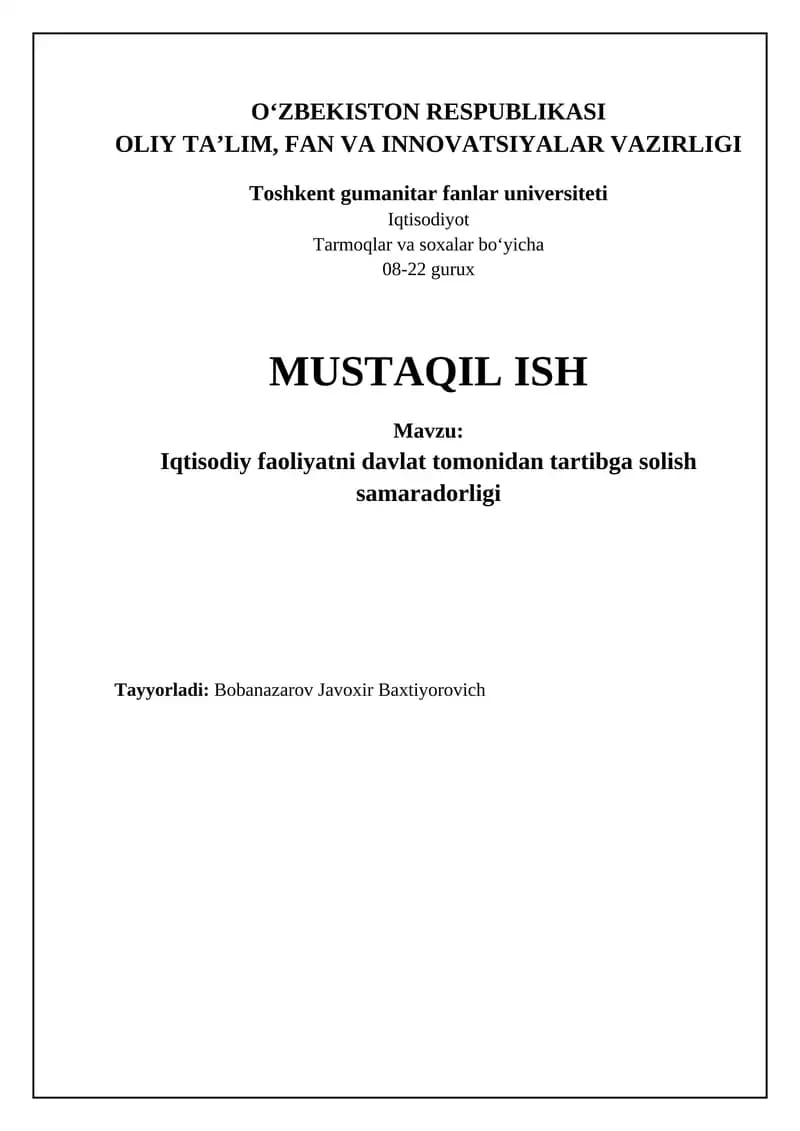 Iqtisodiyot