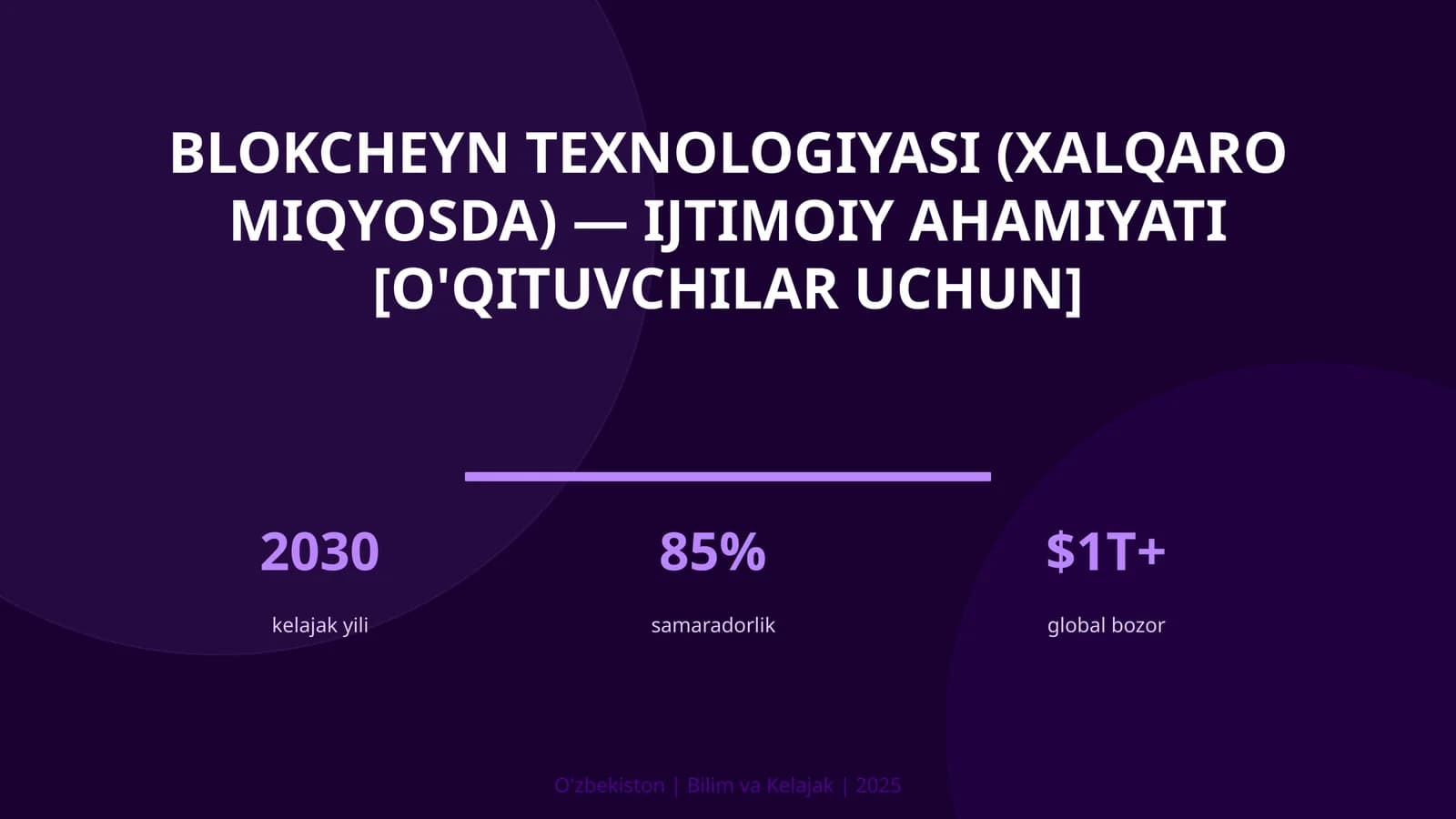 Blokcheуn texnologiyasi (xalqaro miqyosda) — ijtimoiy ahamiyati [o'qituvchilar uchun]