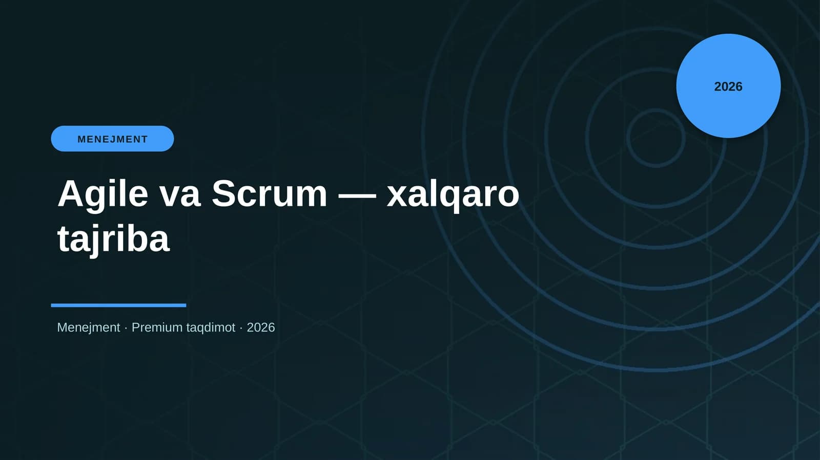 Agile va Scrum — xalqaro tajriba