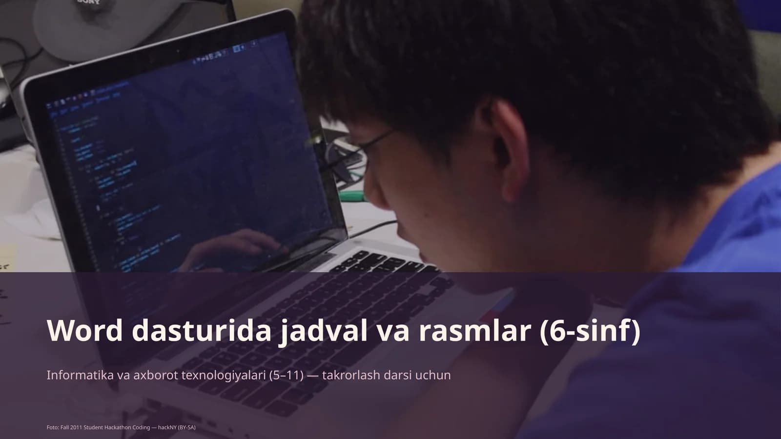 Word dasturida jadval va rasmlar (6-sinf)