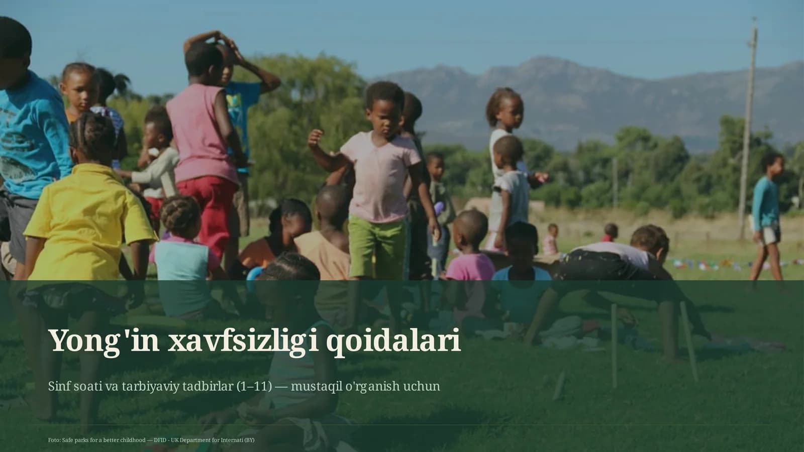 Yong'in xavfsizligi qoidalari