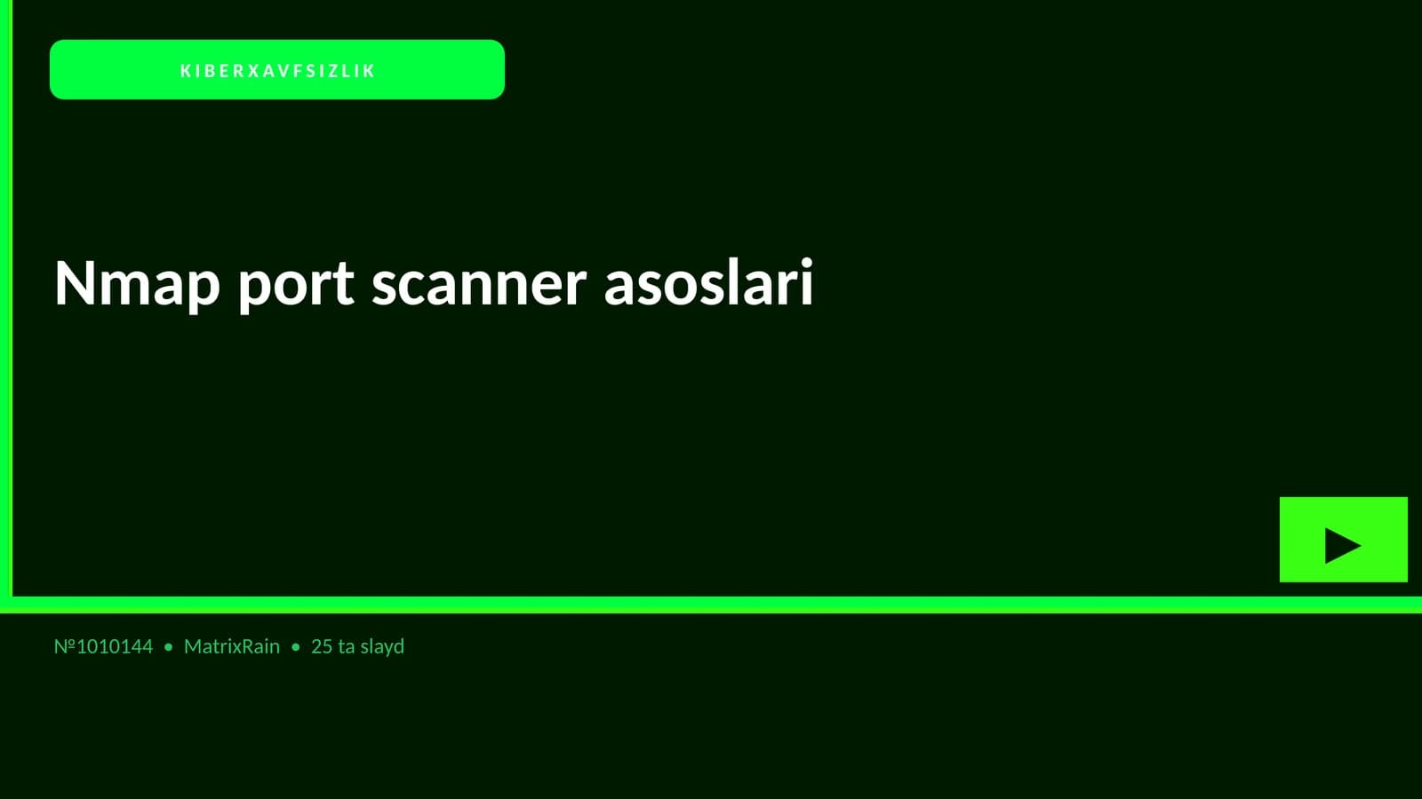 Nmap port scanner asoslari