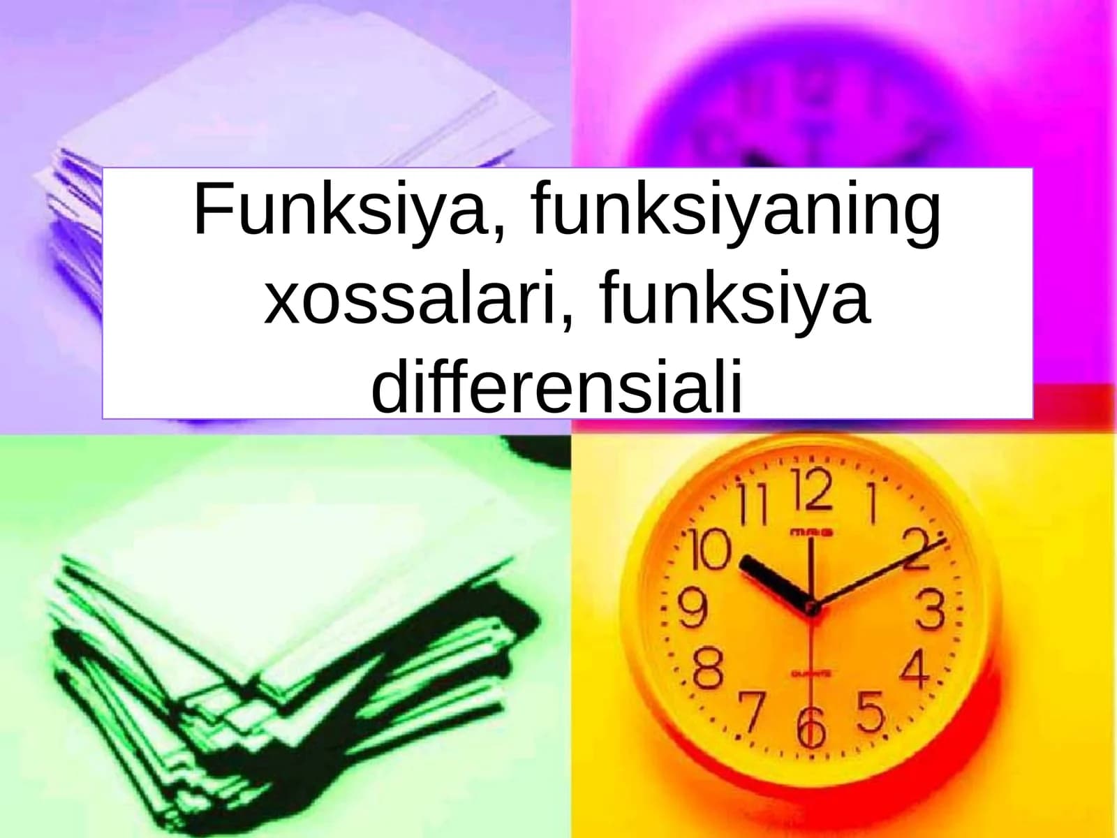 Funksiya, funksiyaning xossalari, funksiya differensiali