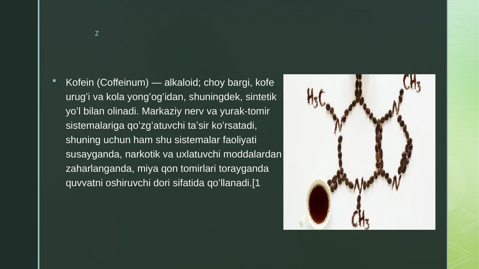 Kofein (Coffeinum)