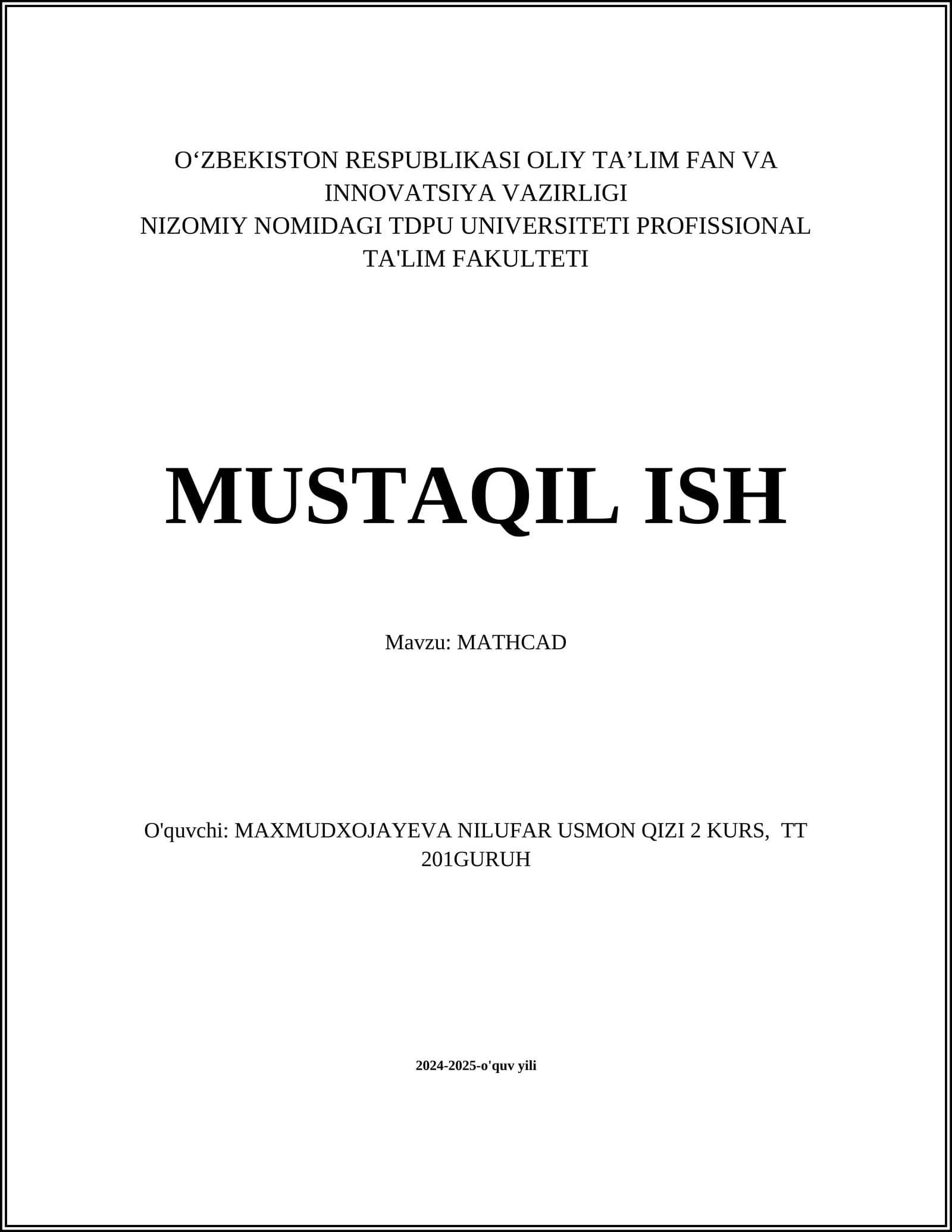 Mathcad