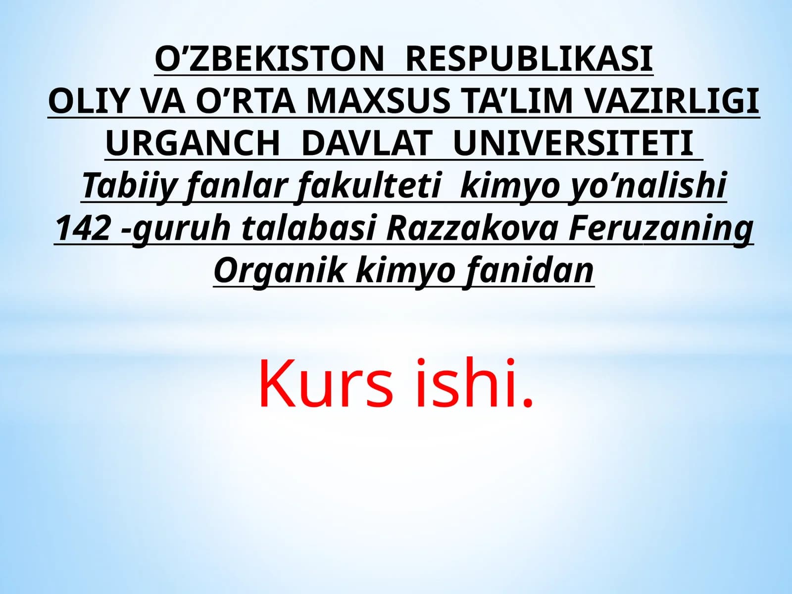 Organik Kimyo