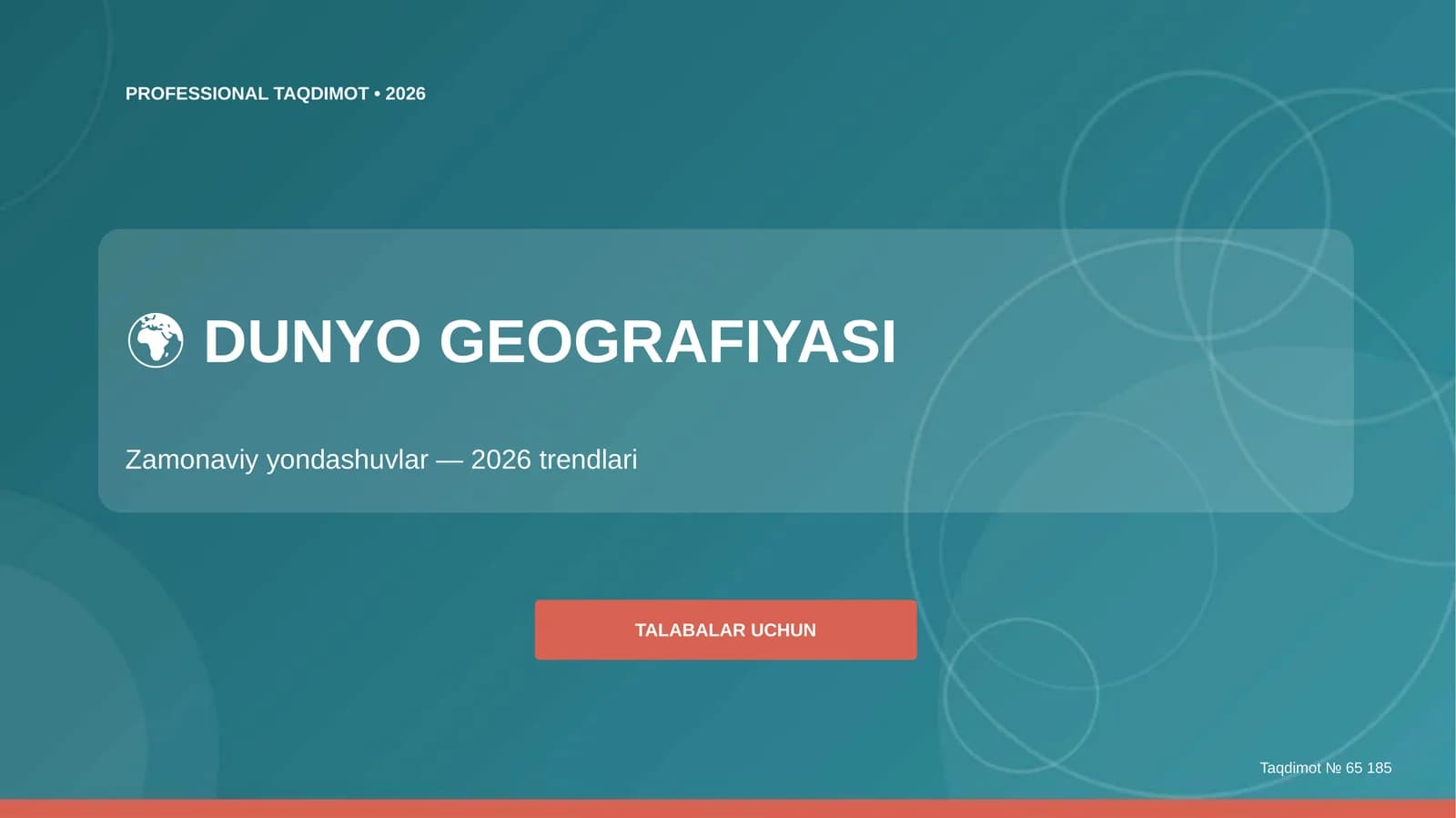 DUNYO GEOGRAFIYASI