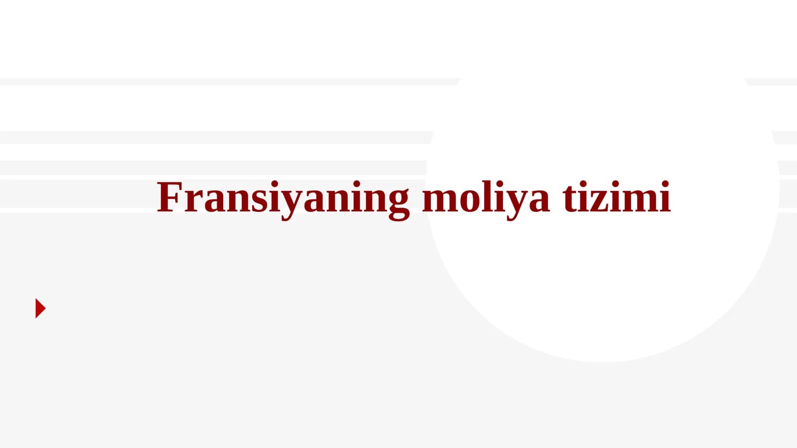 Fransiyaning moliya tizimi