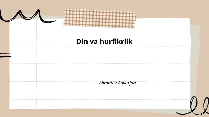Din va hurfikrlik