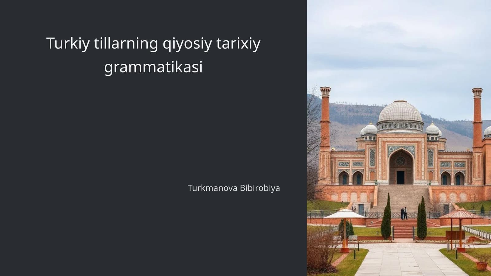Turkiy Tillarning Qiyosiy Tarixiy Grammatikasi