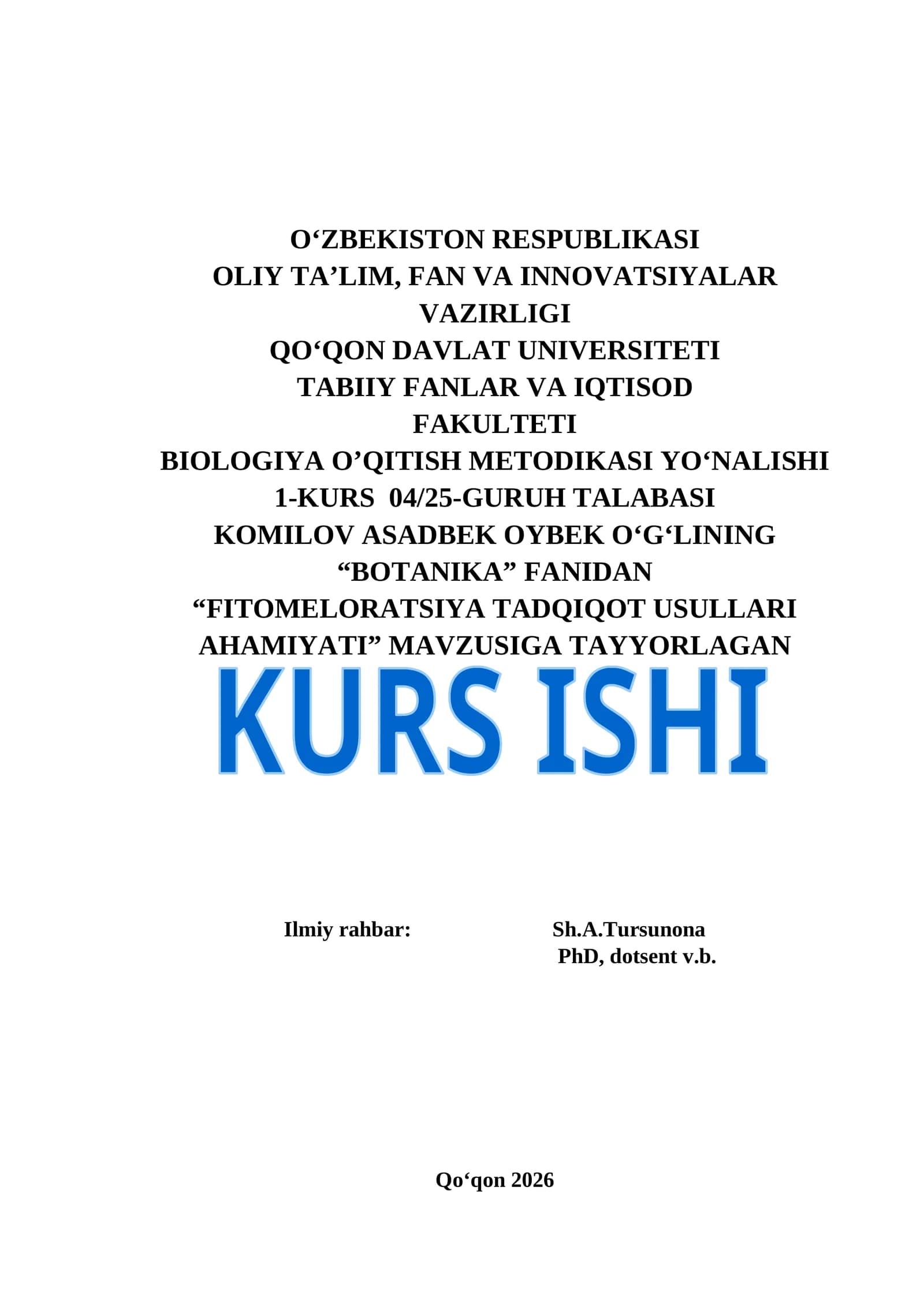 FITOMELORATSIYA TADQIQOT USULLARI AHAMIYATI