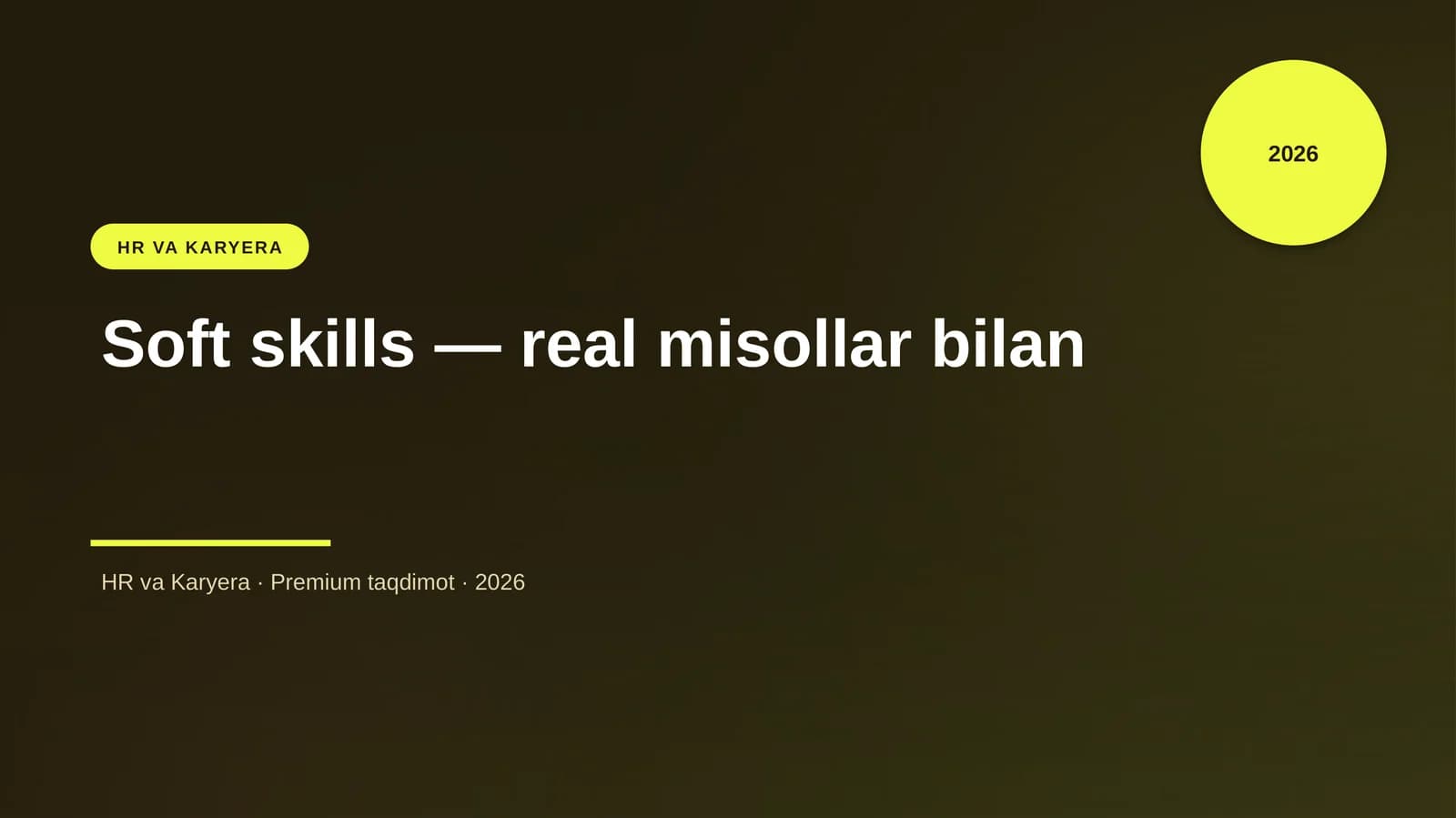 Soft skills — real misollar bilan