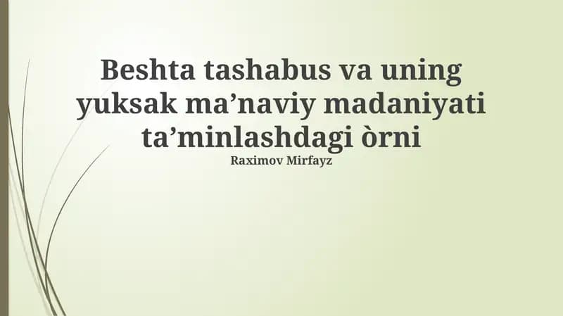 Muhokama va xulosalar