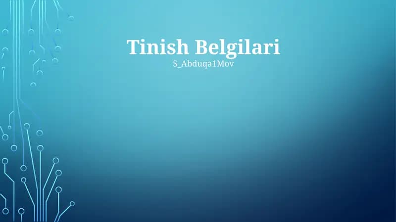 Tinish Belgilari