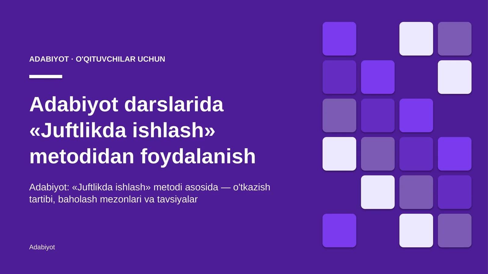 adabiyot darslarida juftlikda ishlash metodidan foydalanish 4466