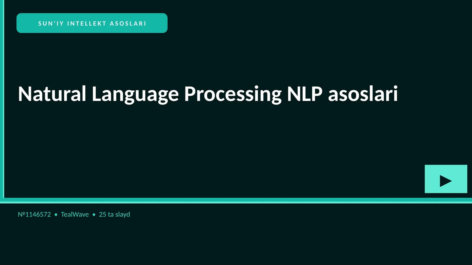 Natural Language Processing NLP asoslari