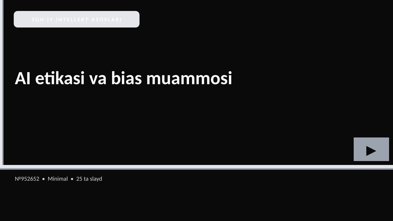 SUN'IY INTELLEKT ASOSLARI