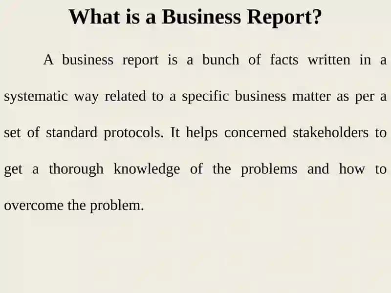 Business Report