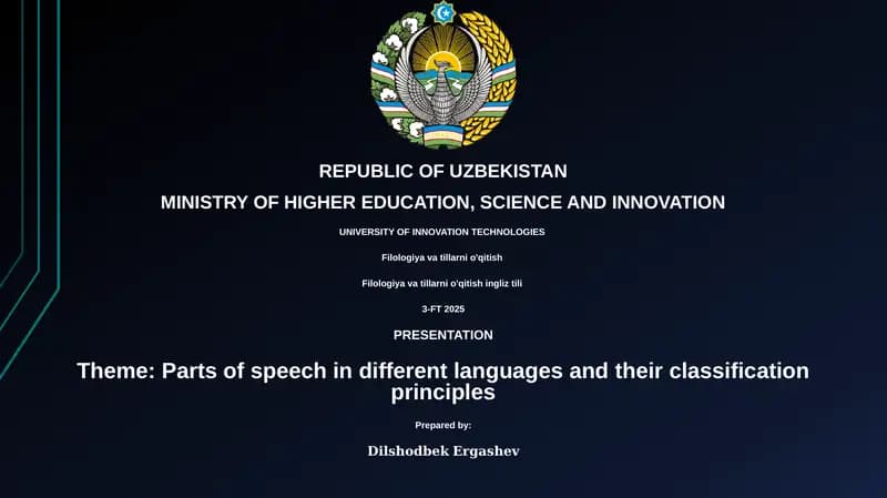 Filologiya va tillarni o'qitish