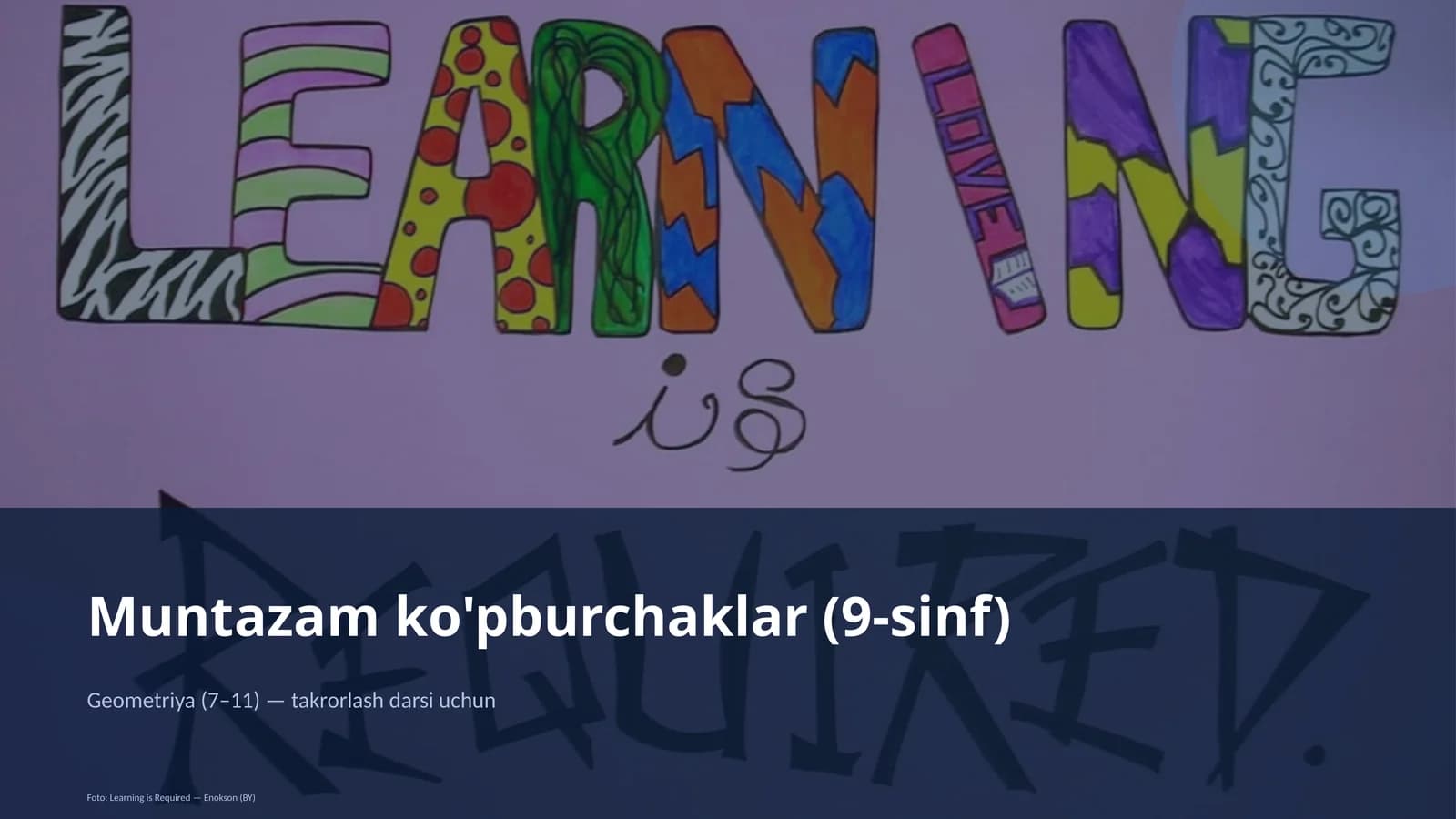 Muntazam ko'pburchaklar (9-sinf)