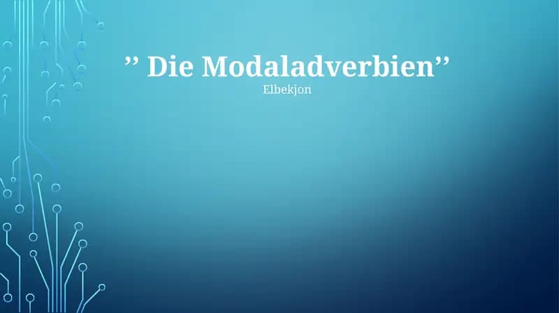 Die Modaladverbien