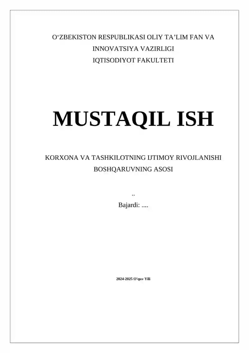 Ijtimoiy rivojlanishning asosiy tushunchalari va prinsiplariga kirish